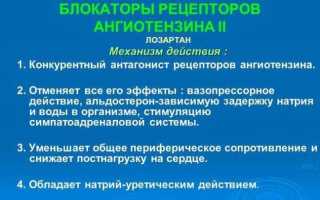 Блокаторы ангиотензиновых рецепторов список препаратов