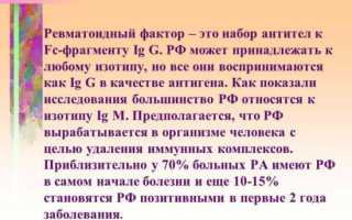 Ревматический фактор повышен